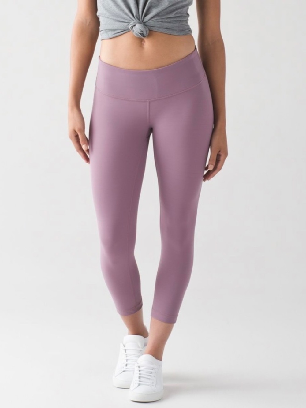 Lululemon Wunder Under Crop (Reversible) | Dusty Mauve/Black | Size 6